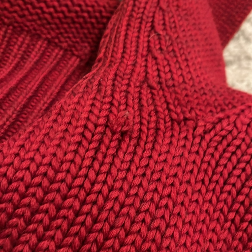 Vintage Thos. E Wilson & Co. Red V-Neck Heavy Sweater - Picture 13 of 16